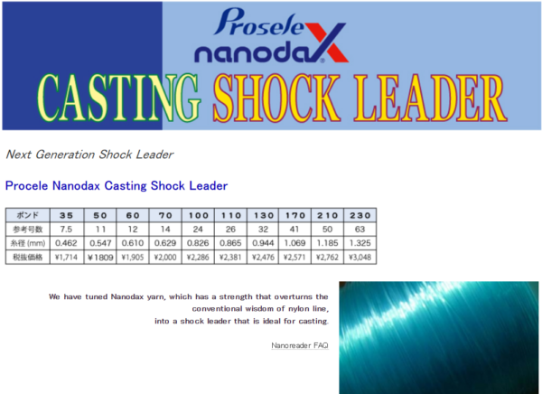 Prosele Nanodax Casting Shock Leader - Image 3